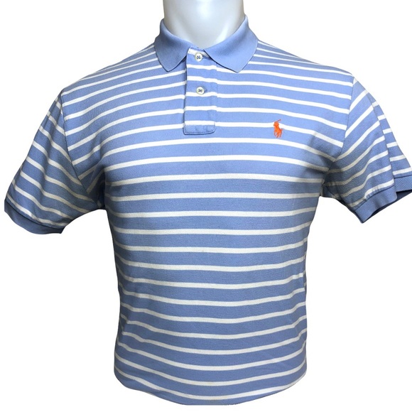 Polo Ralph Lauren Other - Polo Ralph Lauren Vintage Light Blue Striped Polo